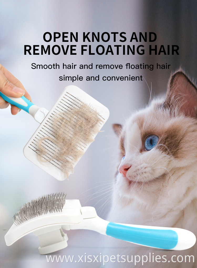 Factory Wholesale Self Cleaning Dog Wire Grooming Slicker Brush Cat Pin Brush For Dogs